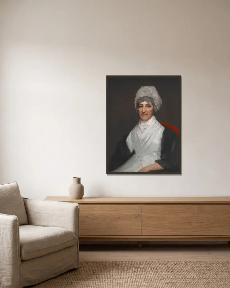 Portrait of Anne Dix Heineker av Sir Henry Raeburn inramad på en vägg