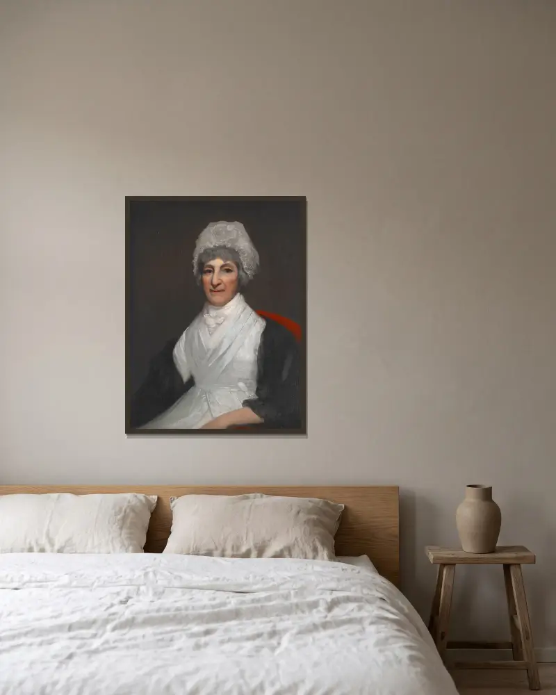Portrait of Anne Dix Heineker av Sir Henry Raeburn inramad på en vägg