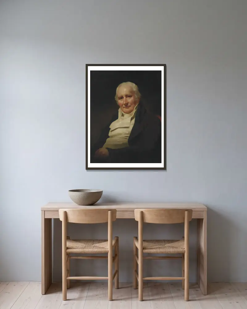 Portrait Of Mr. Spottiswood av Sir Henry Raeburn inramad på en vägg