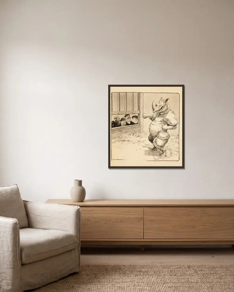 Und sie nennen mich das hässlichste aller Tiere! von William Henry Walker gerahmt an einer Wand
