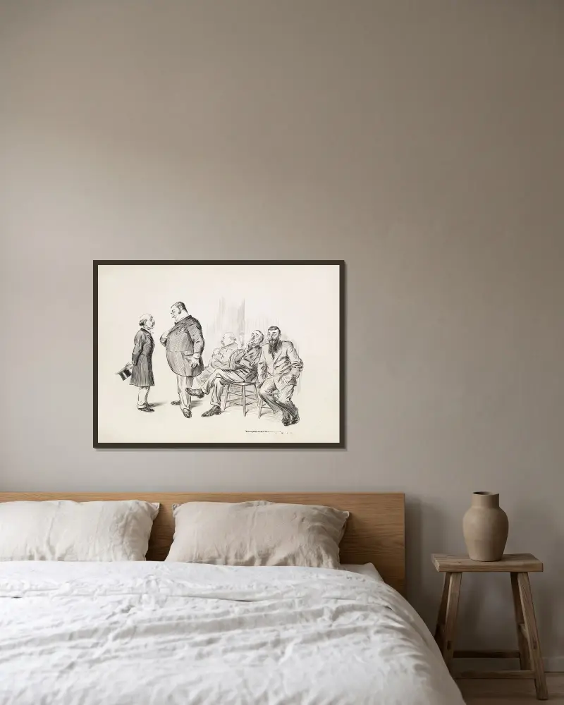 Bei der Arbeitsvermittlung von William Henry Walker gerahmt an einer Wand