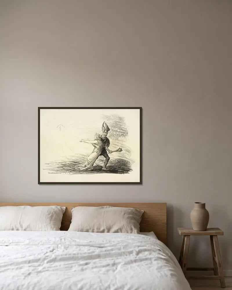 Zurück zur Barbarei von William Henry Walker gerahmt an einer Wand