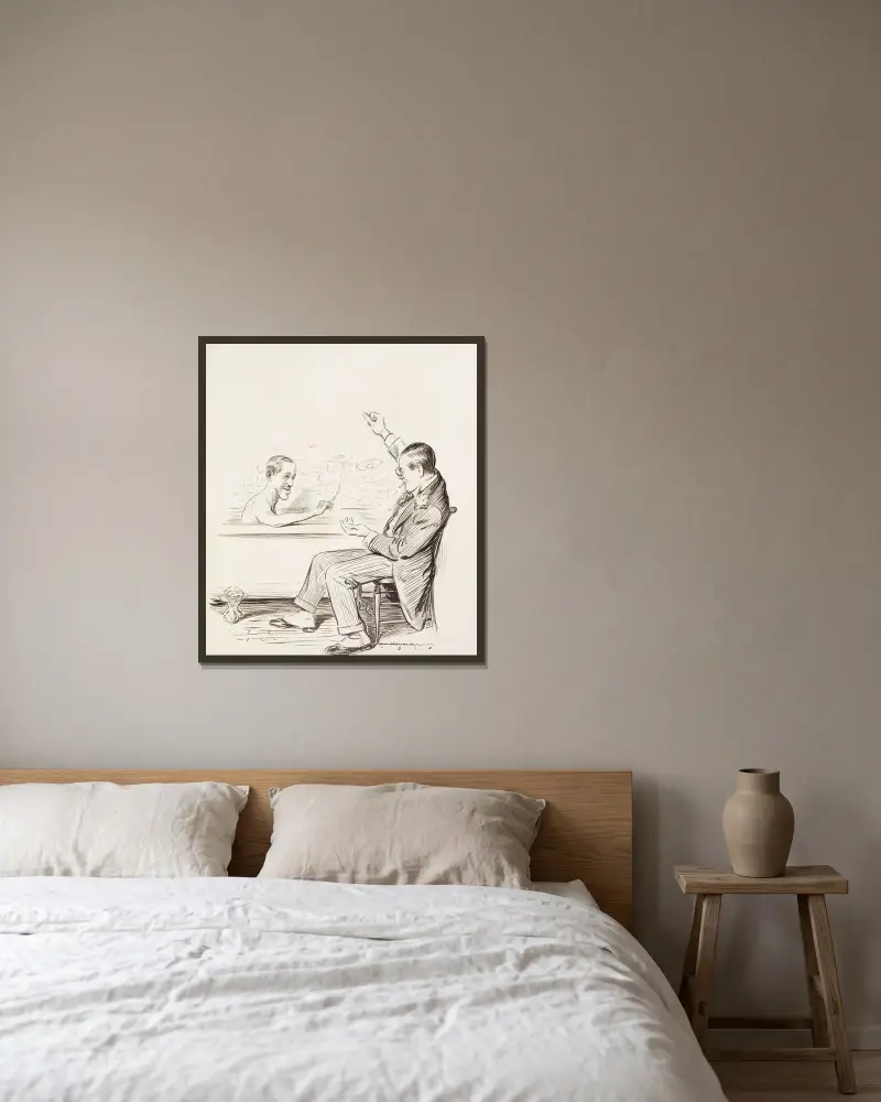 Ballingford macht König Alfons einen frühmorgendlichen Besuch von William Henry Walker gerahmt an einer Wand