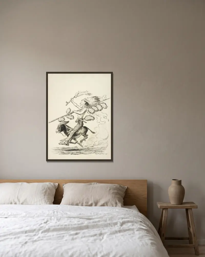 Big Pale Face Chief von William Henry Walker gerahmt an einer Wand