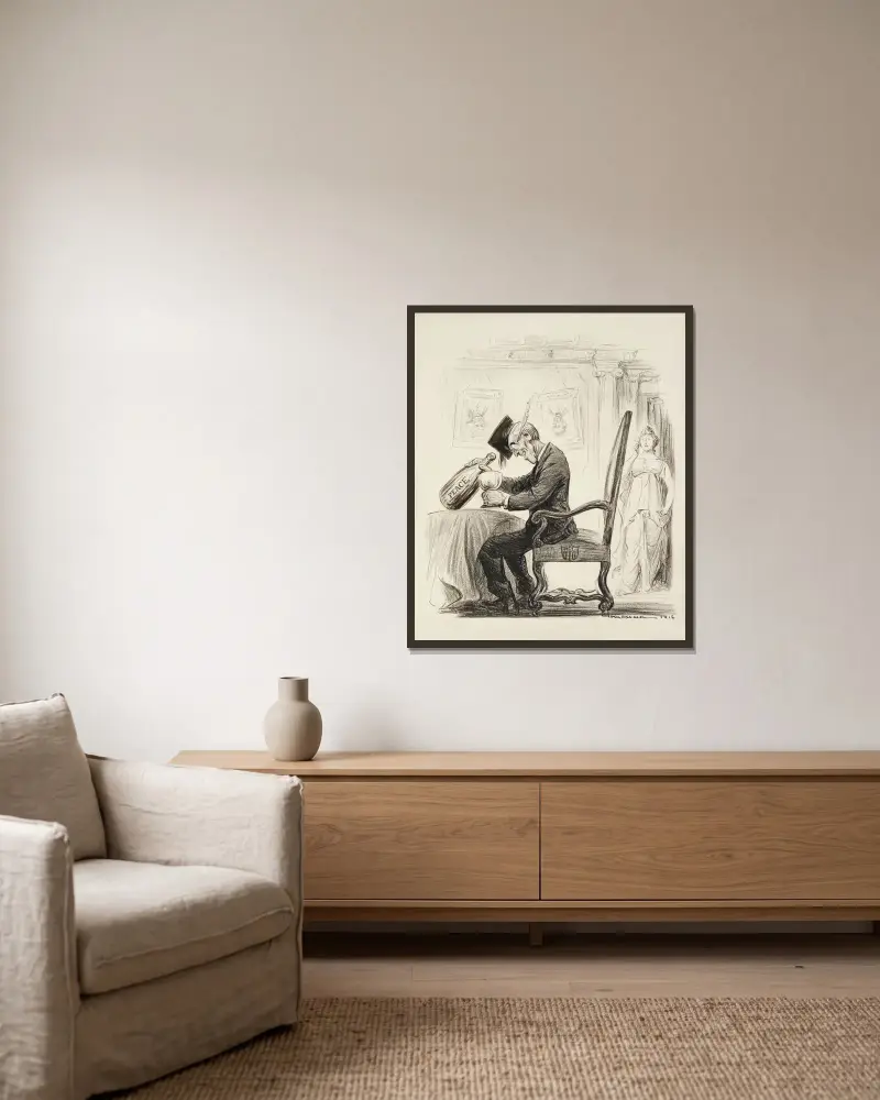 Columbia; Is he overdoing it von William Henry Walker gerahmt an einer Wand