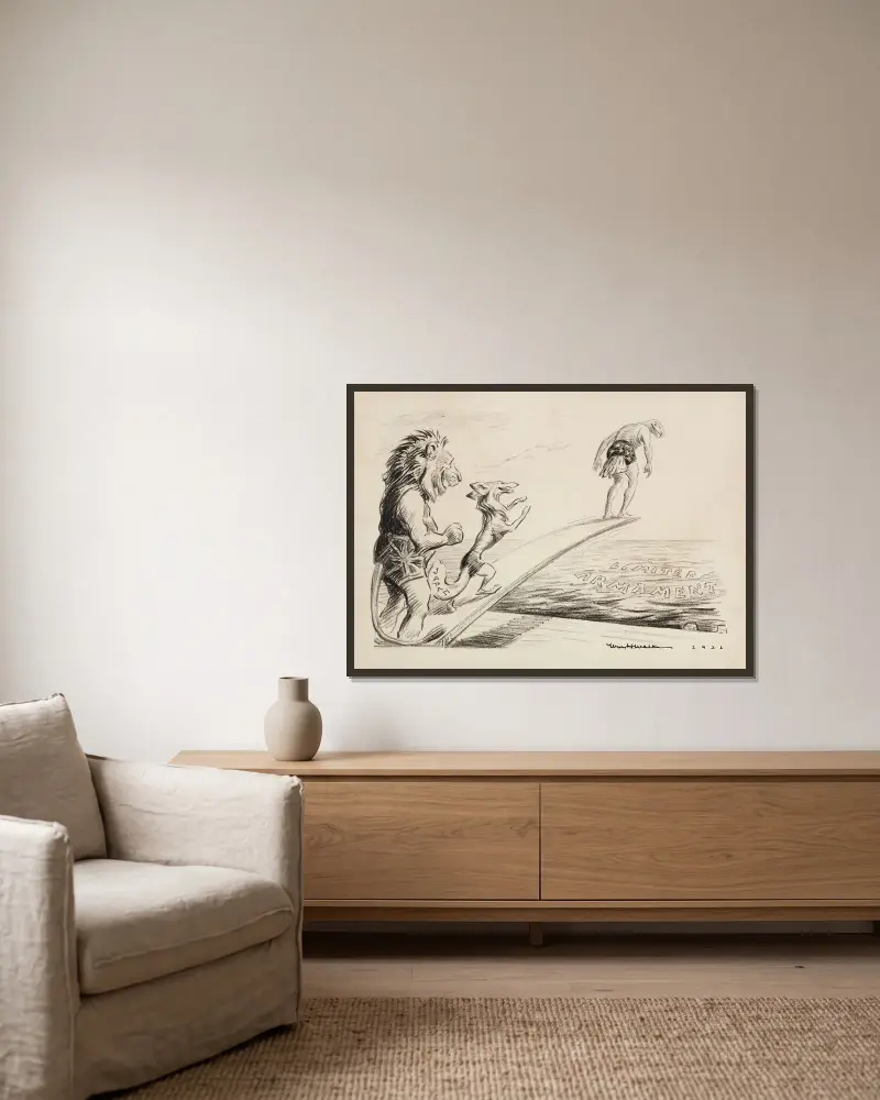 Adler; Bist du bei mir von William Henry Walker gerahmt an einer Wand