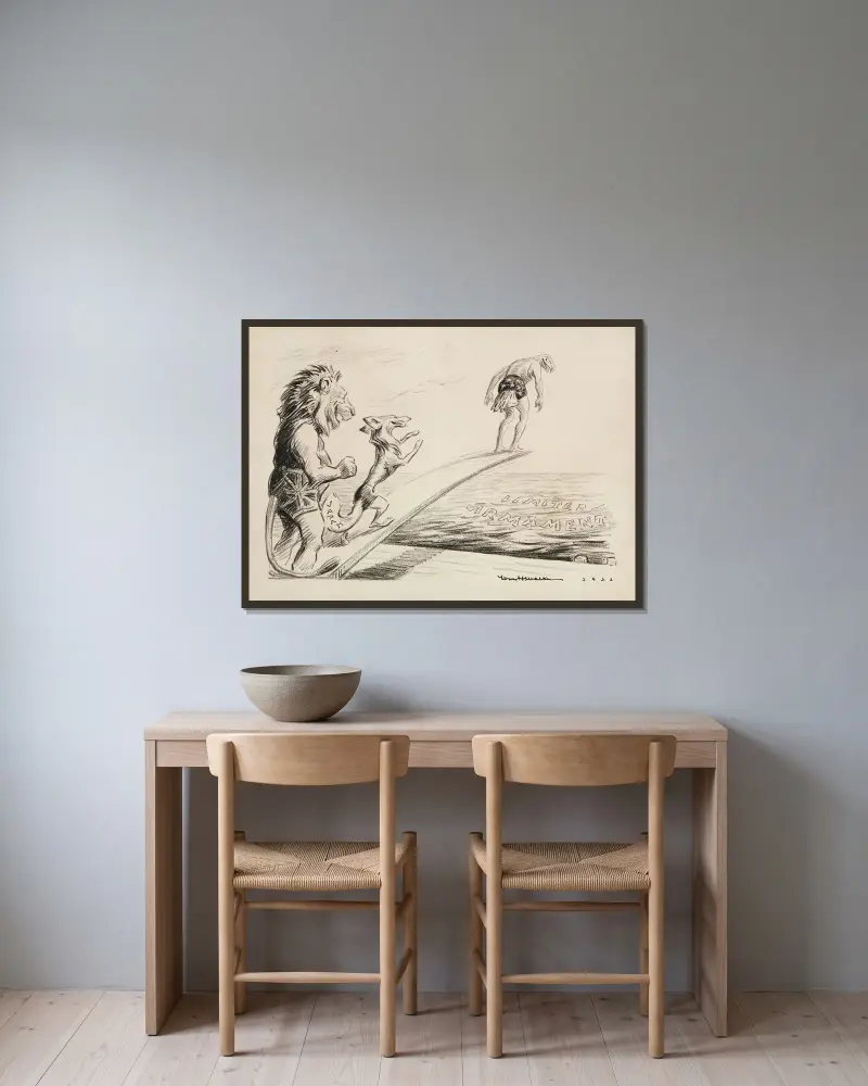 Adler; Bist du bei mir von William Henry Walker gerahmt an einer Wand
