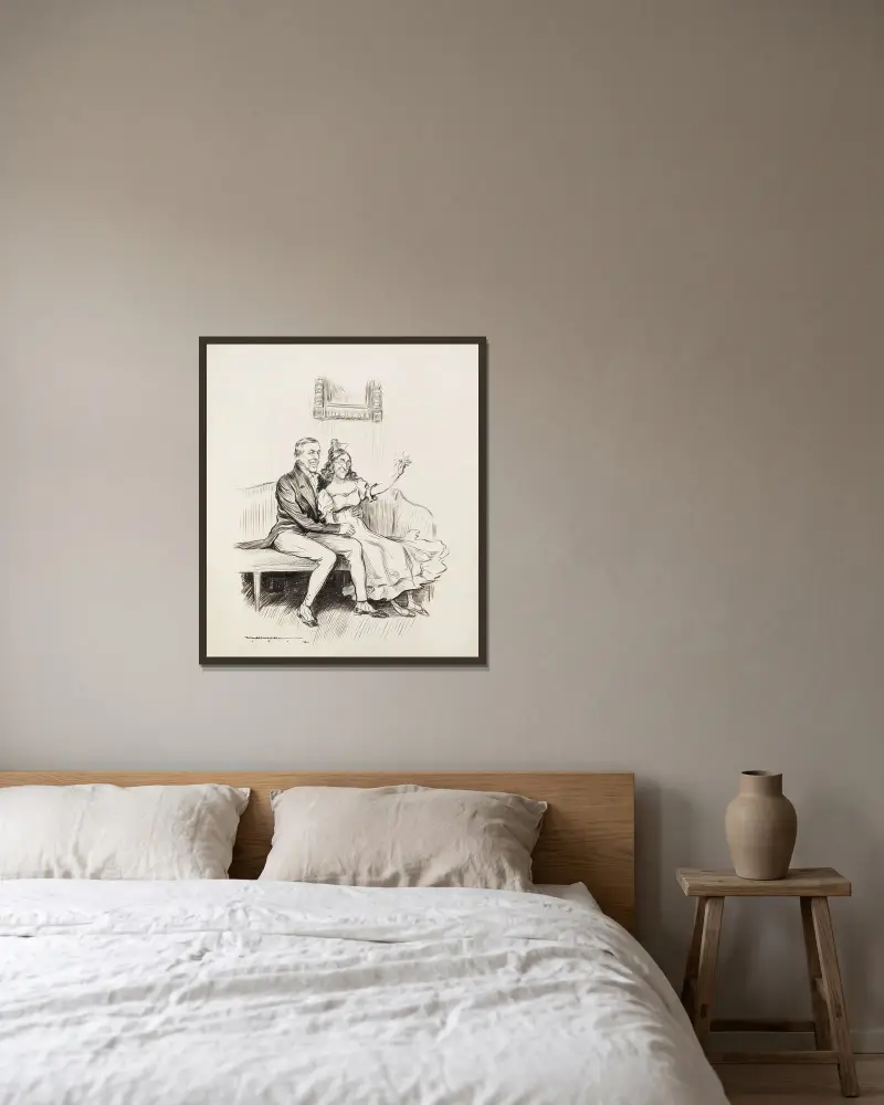 Verlobt (Hochzeitsmarsch 4, 1913) von William Henry Walker gerahmt an einer Wand