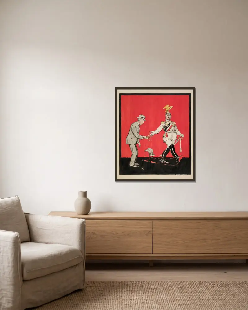 Für die Ertrunkenen von William Henry Walker gerahmt an einer Wand