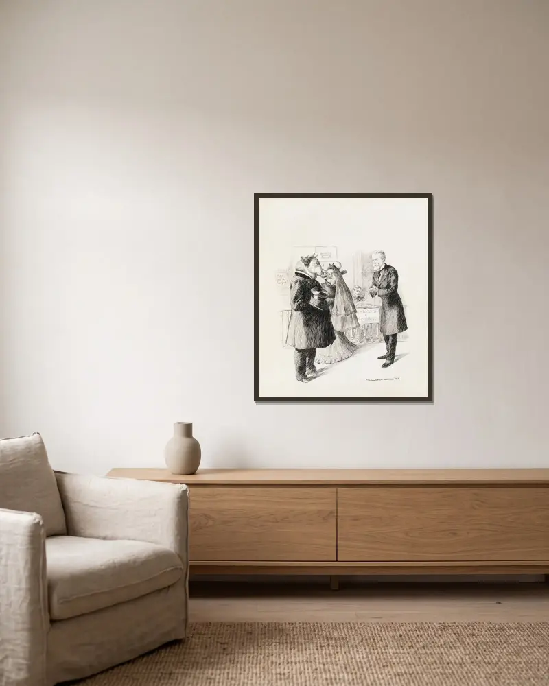 General Corbin und General Eagan als Bestattungsunternehmer von William Henry Walker gerahmt an einer Wand