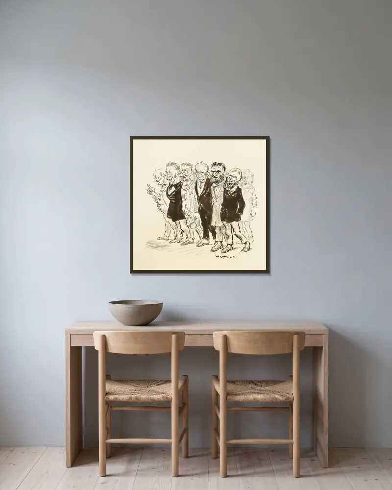 Hem Haw Haw Hem! von William Henry Walker gerahmt an einer Wand