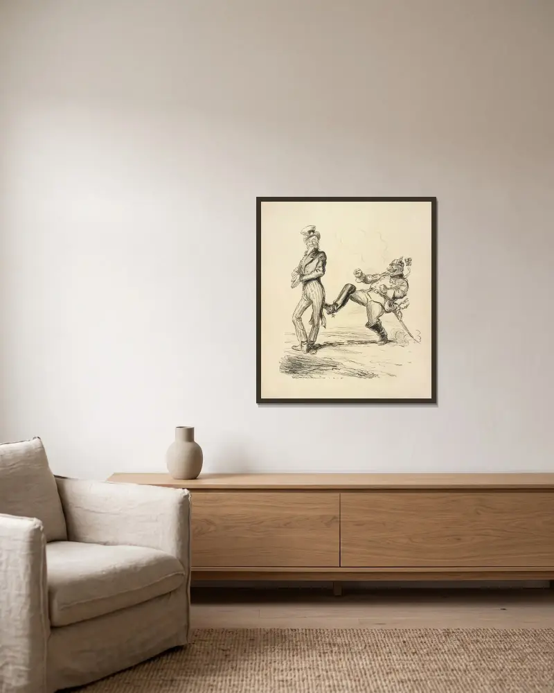 Ich bin vollkommen neutral von William Henry Walker gerahmt an einer Wand