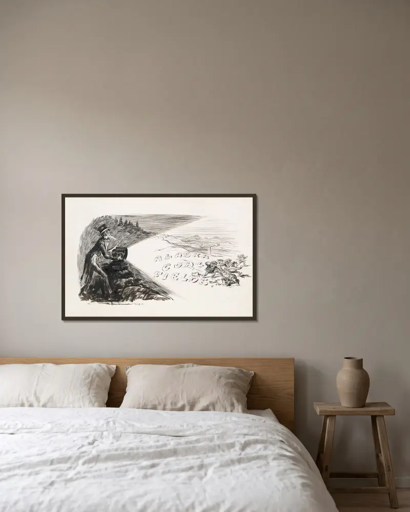 I det mörkaste Alaska av William Henry Walker inramad på en vägg