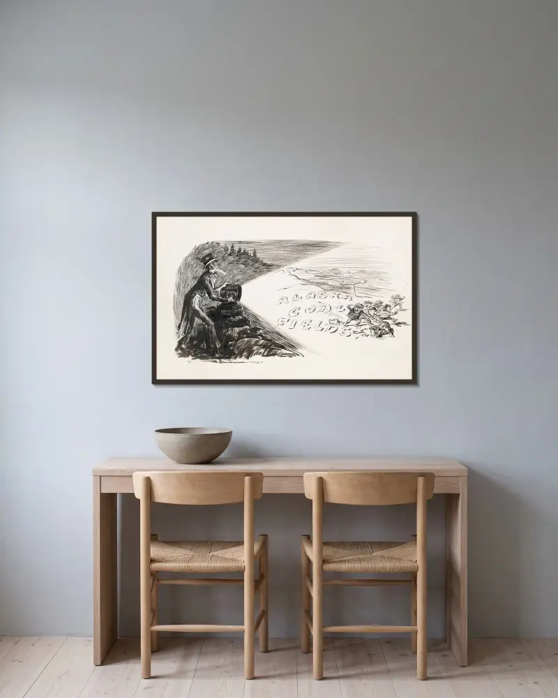 I det mörkaste Alaska av William Henry Walker inramad på en vägg