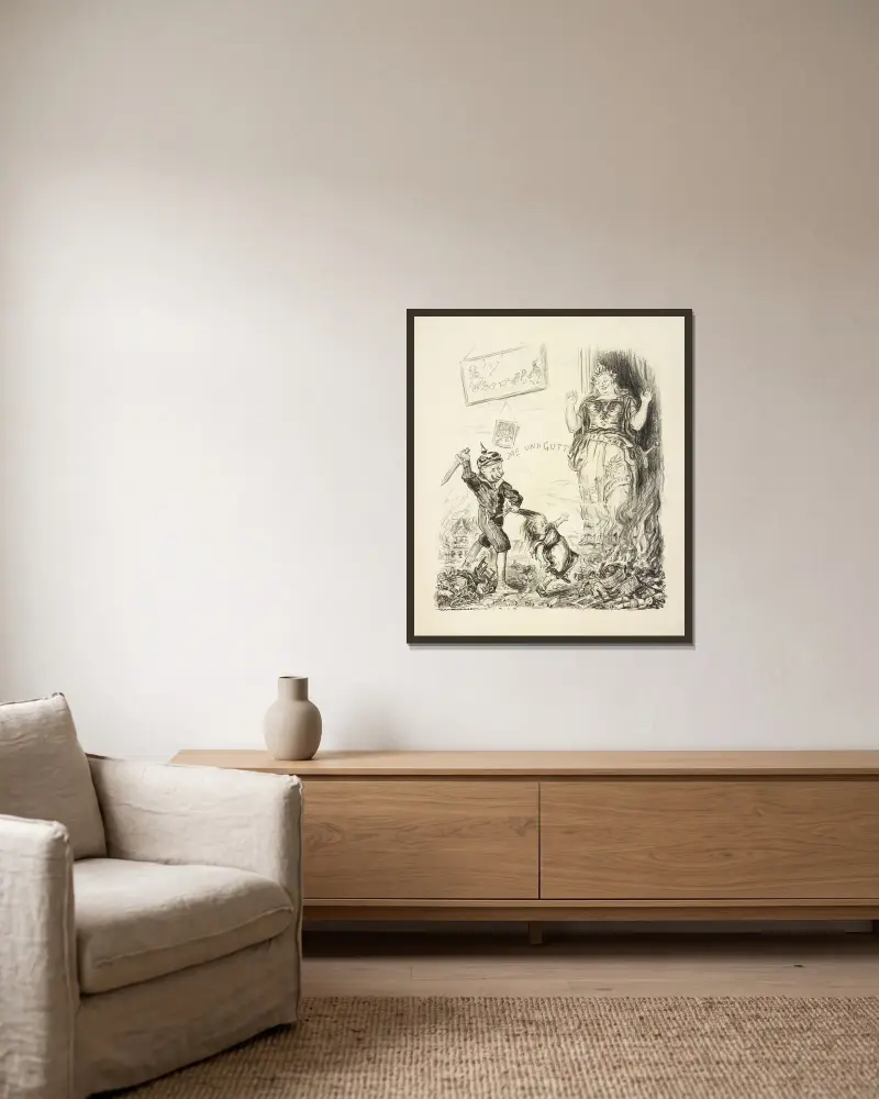 Ist er nicht einfach reizend! von William Henry Walker gerahmt an einer Wand