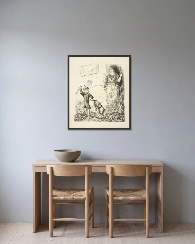 Ist er nicht einfach reizend! von William Henry Walker gerahmt an einer Wand