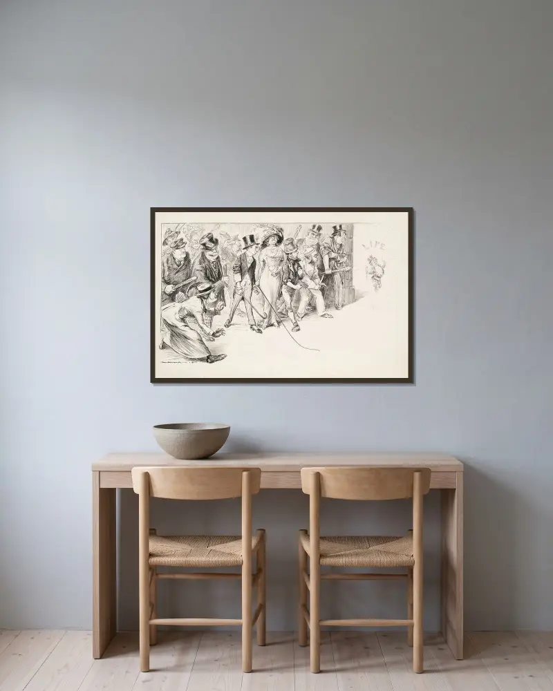 Leben und seine Freunde. Der Treffpunkt von William Henry Walker gerahmt an einer Wand
