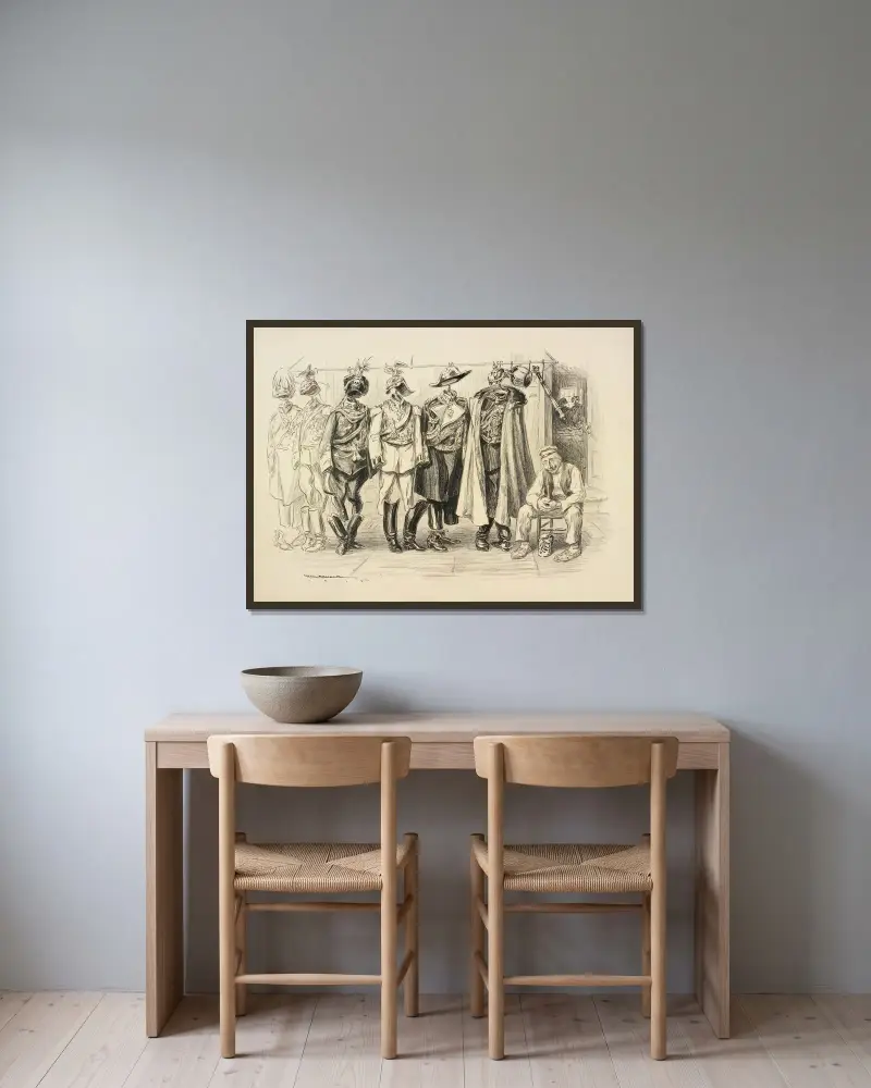 Made in Germany, 1915 von William Henry Walker gerahmt an einer Wand