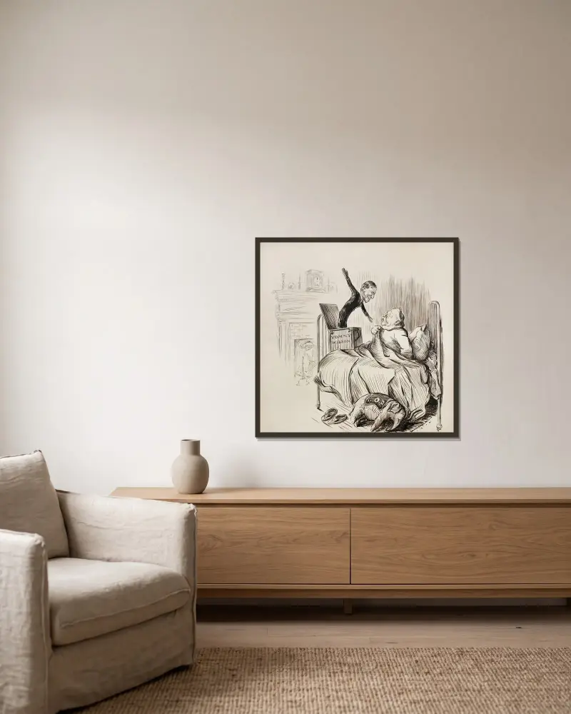 Frohe Weihnachten von William Henry Walker gerahmt an einer Wand