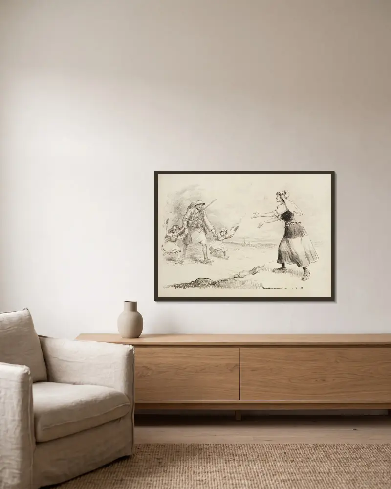 Mutter von William Henry Walker gerahmt an einer Wand