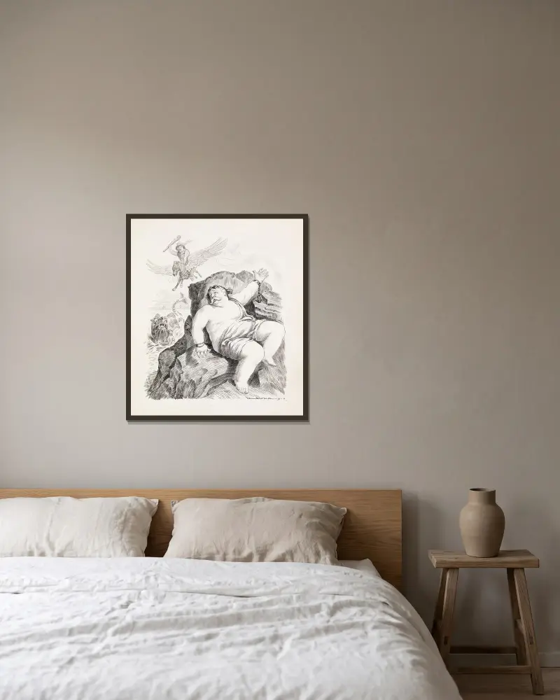 Perseus und Andromeda. Im Juni aufgeführt am National Theatre von William Henry Walker gerahmt an einer Wand