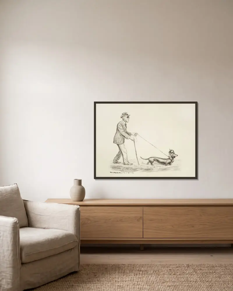 Que vadis von William Henry Walker gerahmt an einer Wand