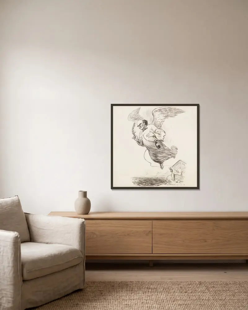 Fredsduvan av William Henry Walker inramad på en vägg