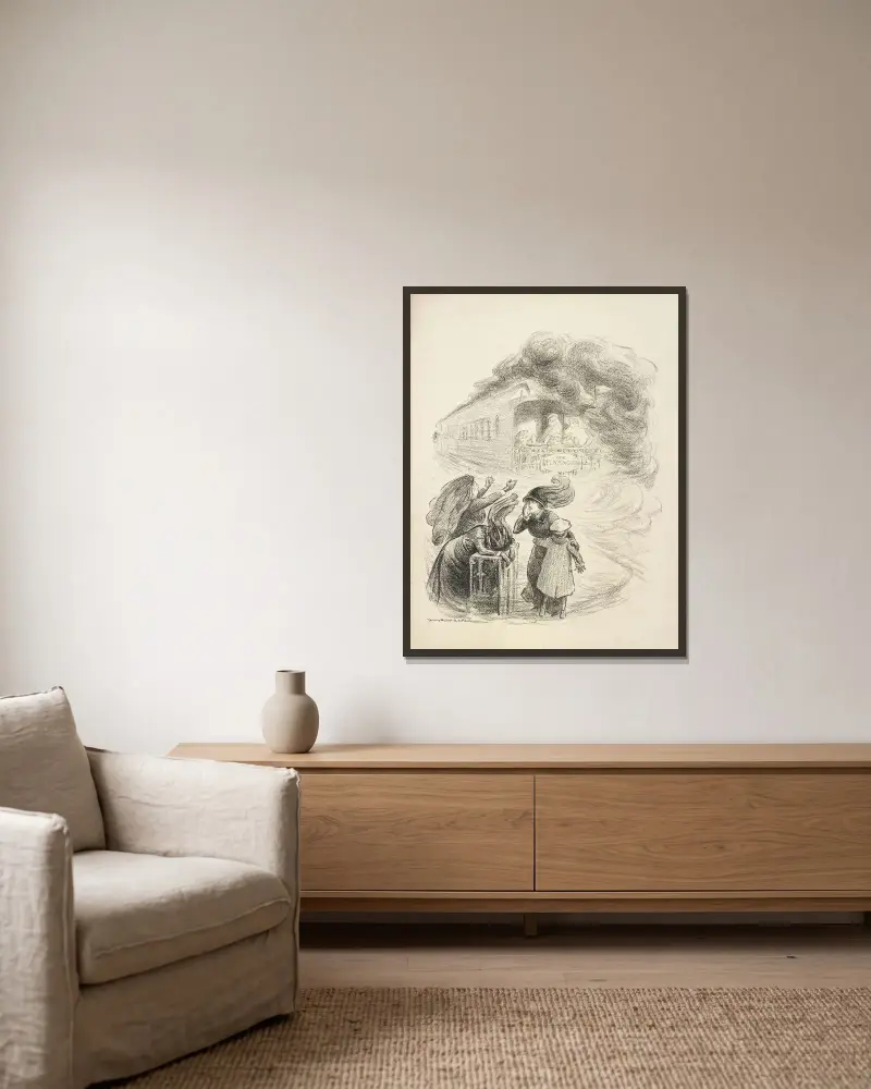 Die Vorbeifahrt der Dividende von William Henry Walker gerahmt an einer Wand