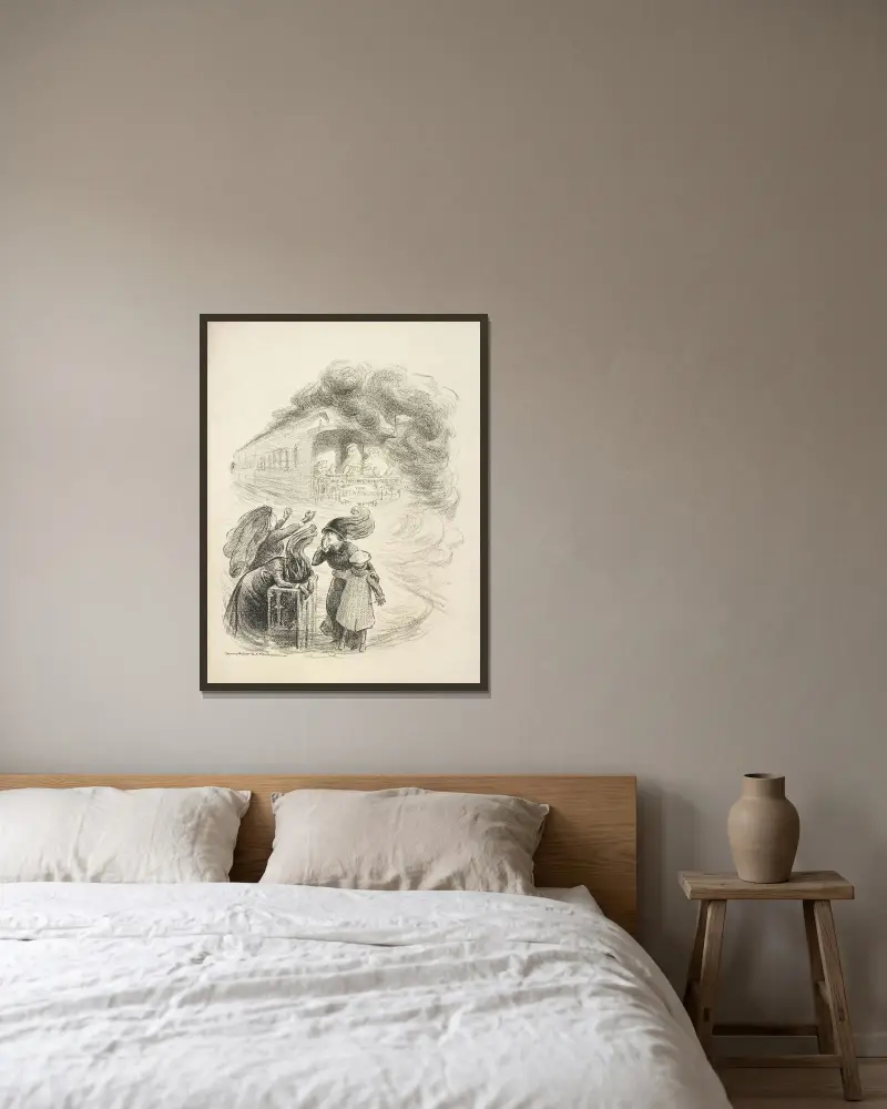 Die Vorbeifahrt der Dividende von William Henry Walker gerahmt an einer Wand