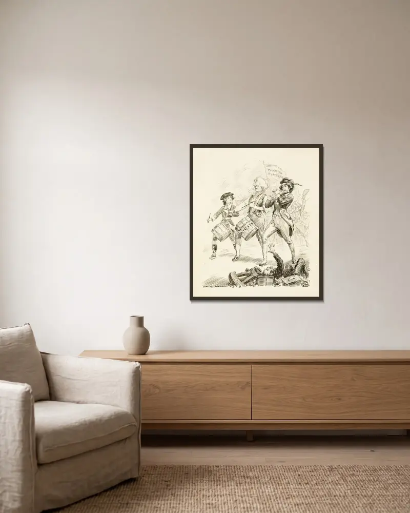 Der Geist von '09 von William Henry Walker gerahmt an einer Wand
