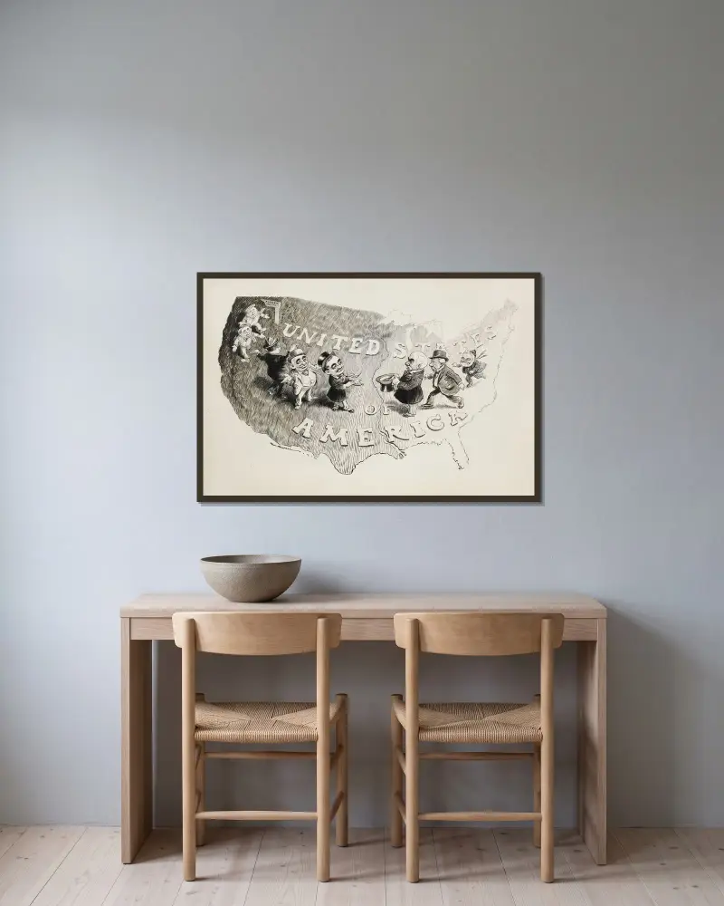 Stany Zjednoczone Guggenhelmerica, William Henry Walker w ramie na ścianie