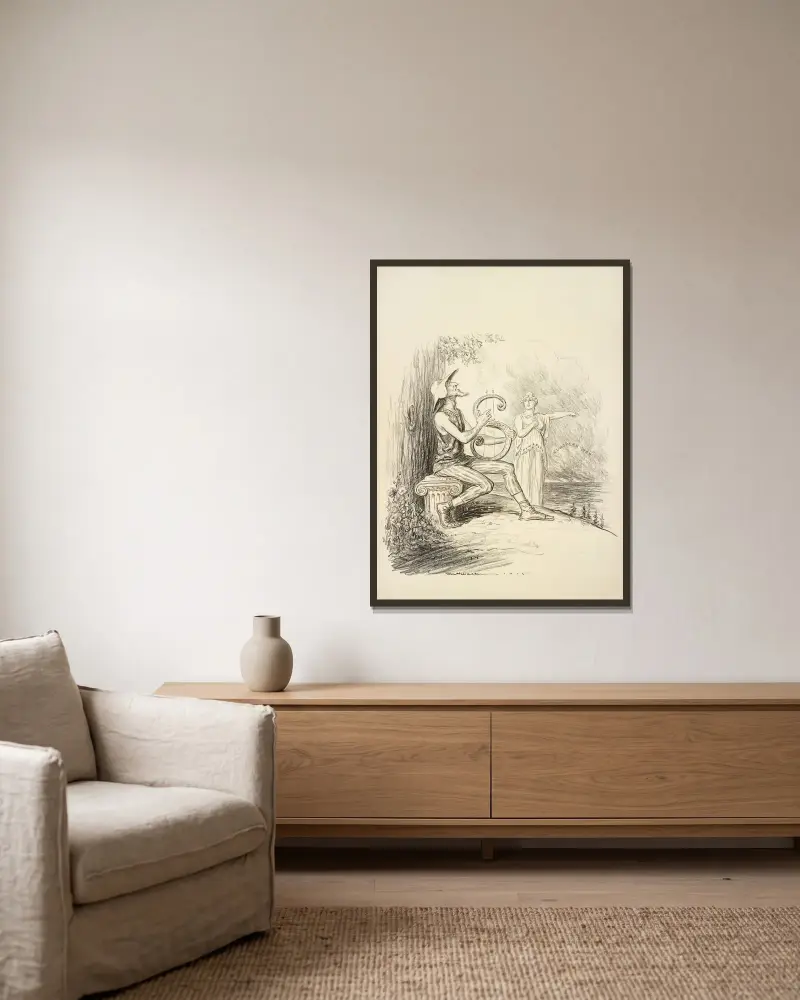 Wake up, Sam von William Henry Walker gerahmt an einer Wand