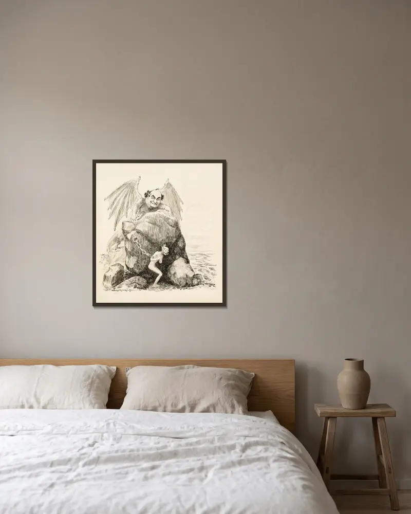Gesucht: ein Perseus von Miss Democracy von William Henry Walker gerahmt an einer Wand