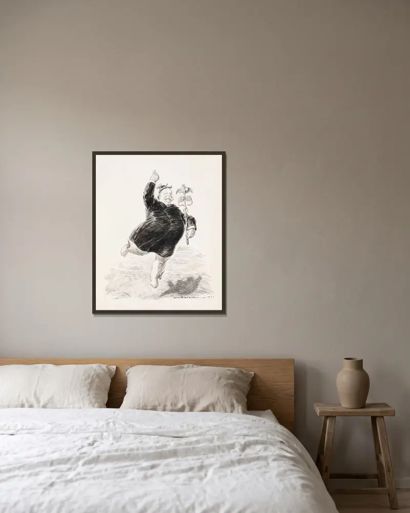 Wer in elf Jahren zweihundertfünfundsiebzigtausend Meilen gereist ist von William Henry Walker gerahmt an einer Wand