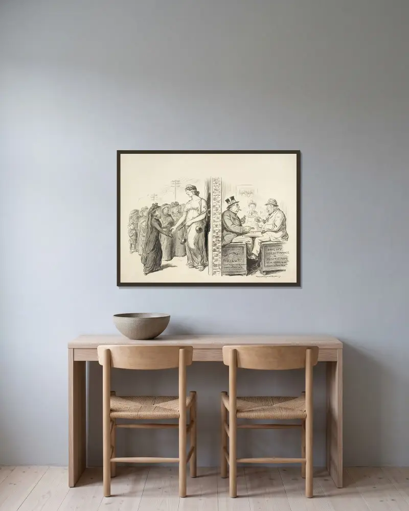 Werden sie es begreifen von William Henry Walker gerahmt an einer Wand