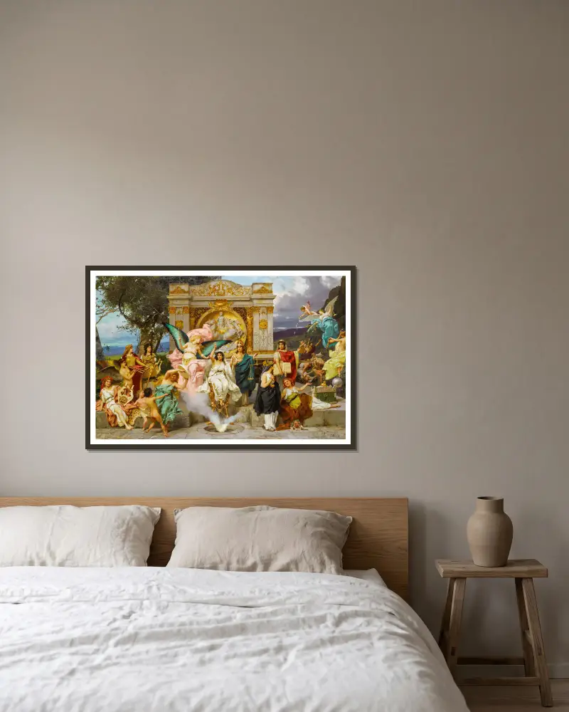 Parnass von Henryk Siemiradzki gerahmt an einer Wand
