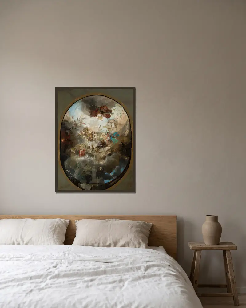 Deckenprojekt von Henryk Siemiradzki gerahmt an einer Wand