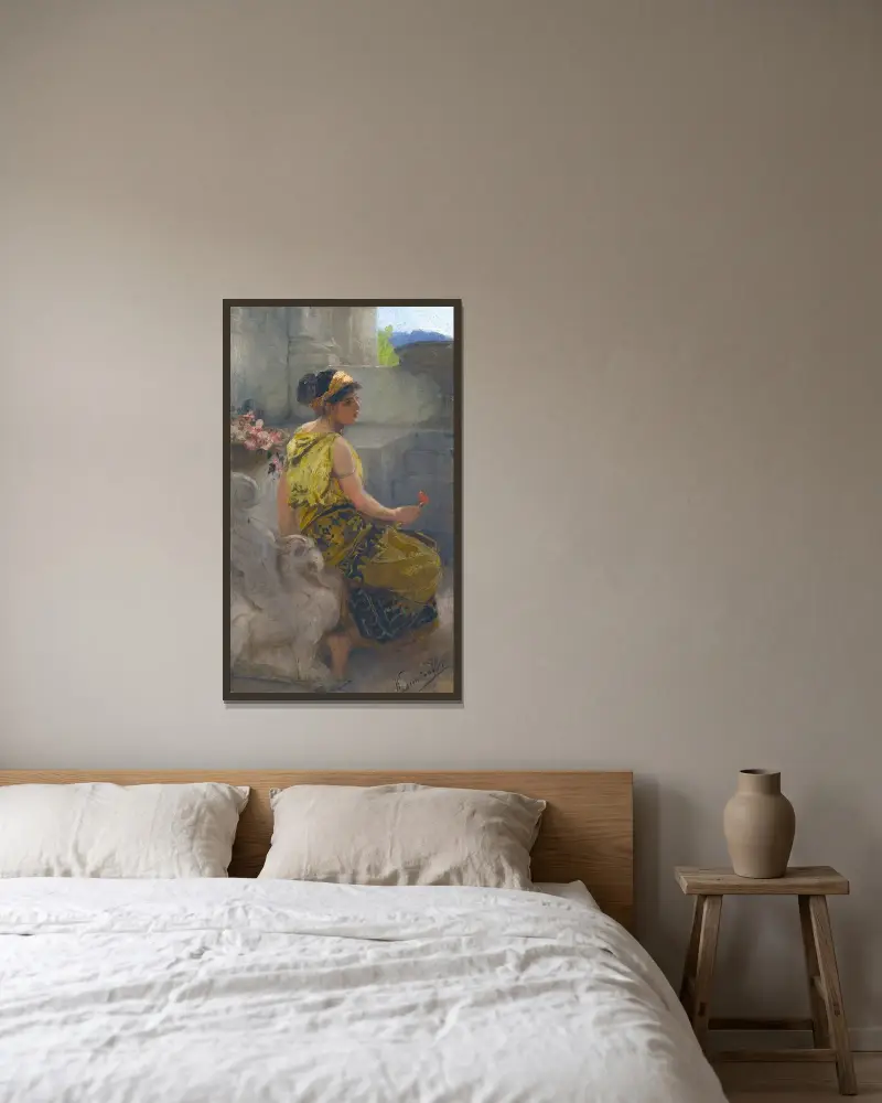 Southern Beauty av Henryk Siemiradzki inramad på en vägg