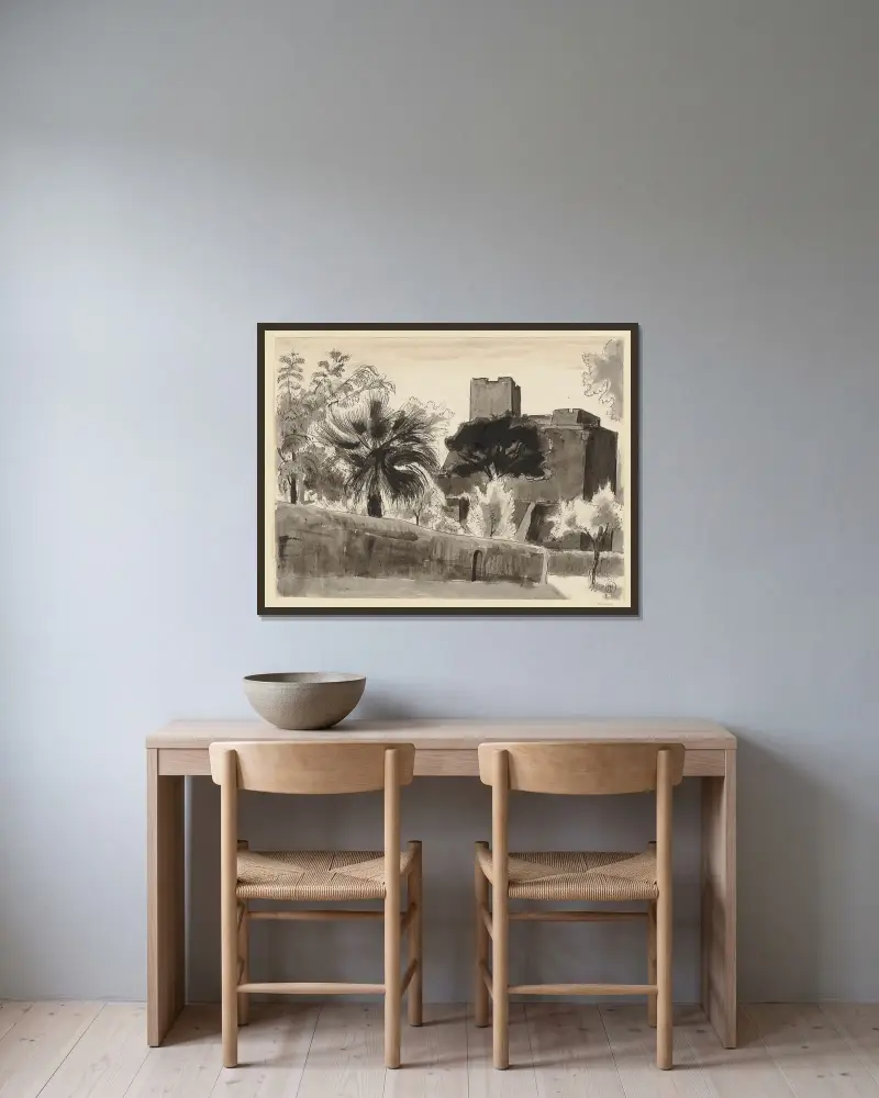 Collioure av Hermann Lismann inramad på en vägg