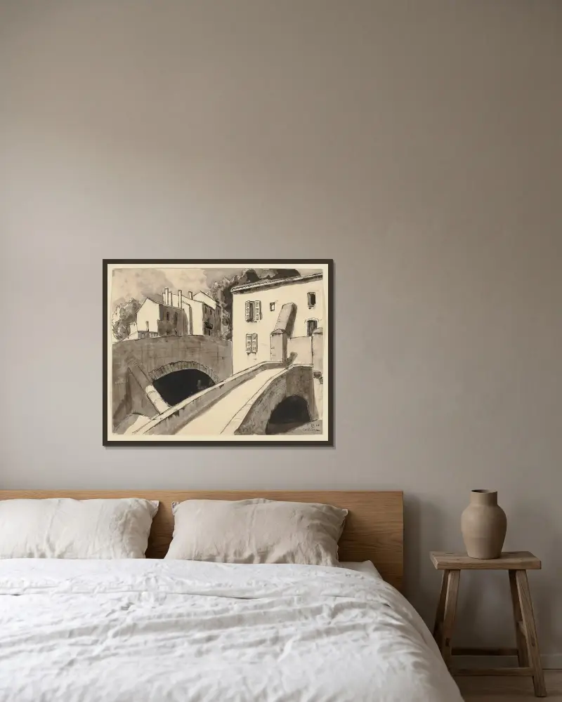 Collioure av Hermann Lismann inramad på en vägg
