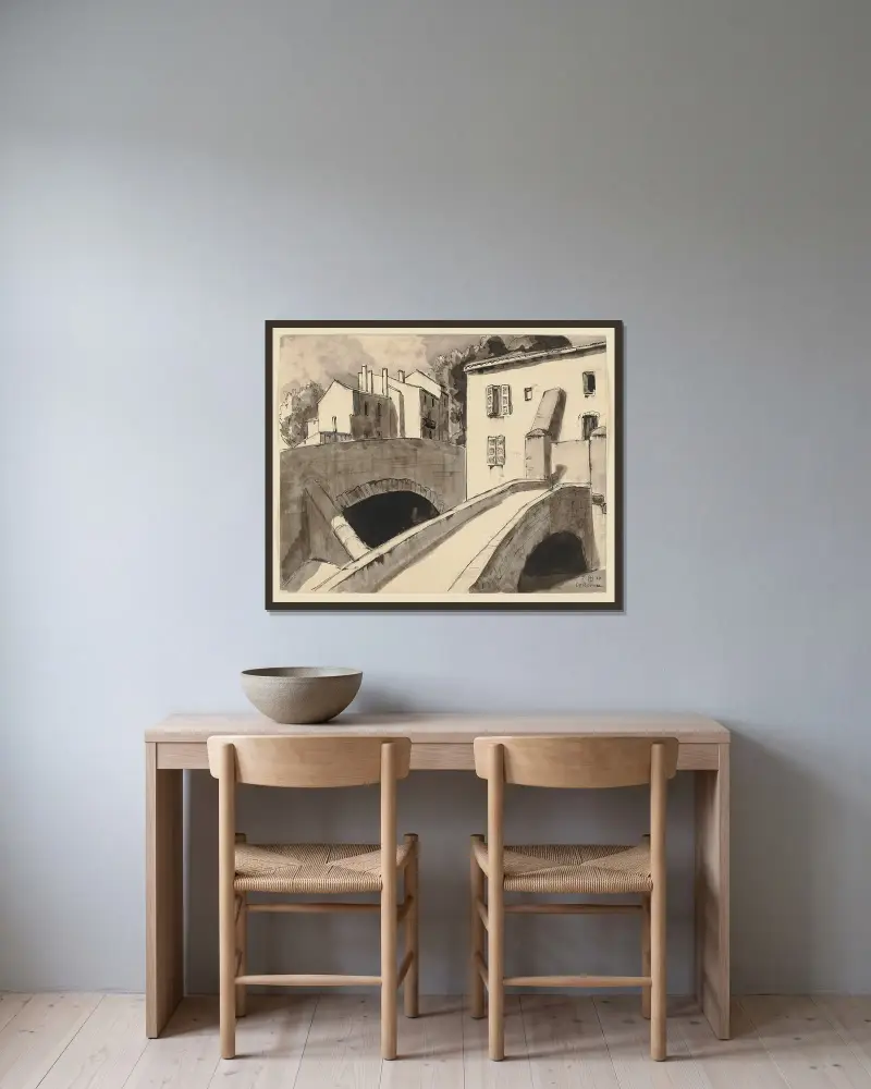 Collioure av Hermann Lismann inramad på en vägg