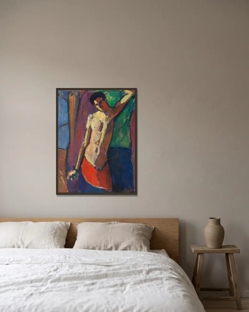 Heiliger Sebastian von Hermann Stenner gerahmt an einer Wand