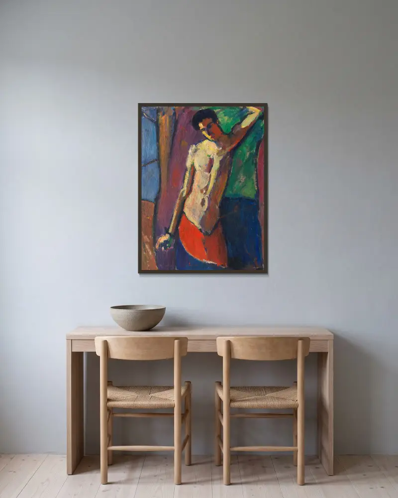 Heiliger Sebastian von Hermann Stenner gerahmt an einer Wand