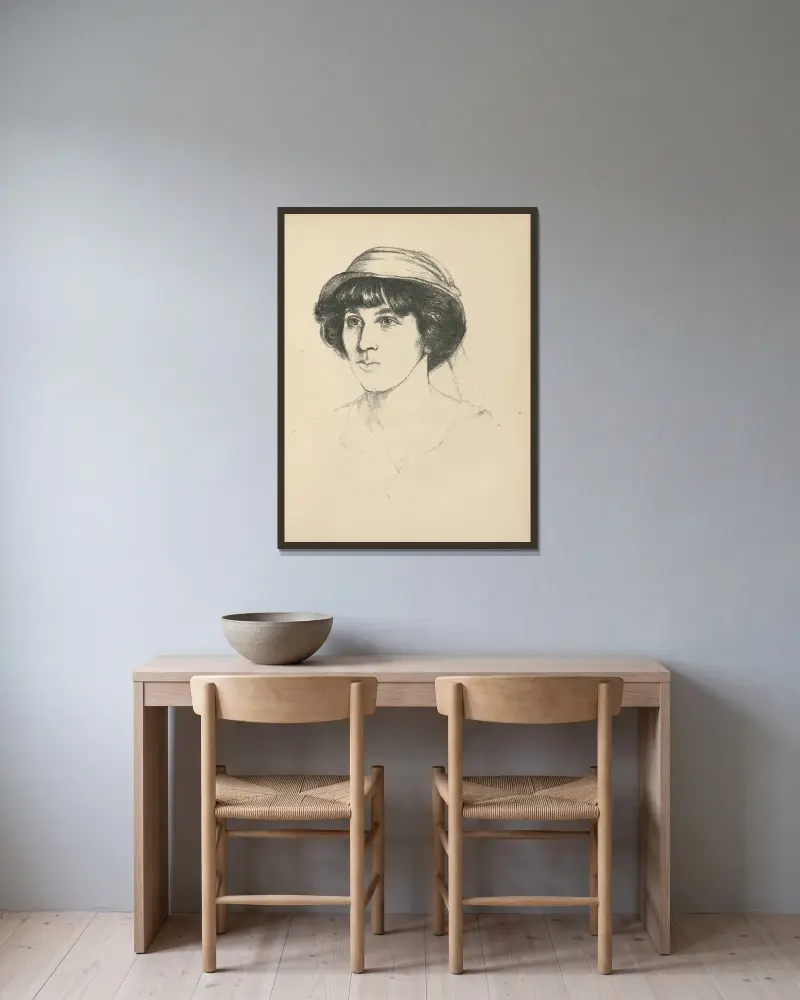 Rachel von Hermann Struck gerahmt an einer Wand