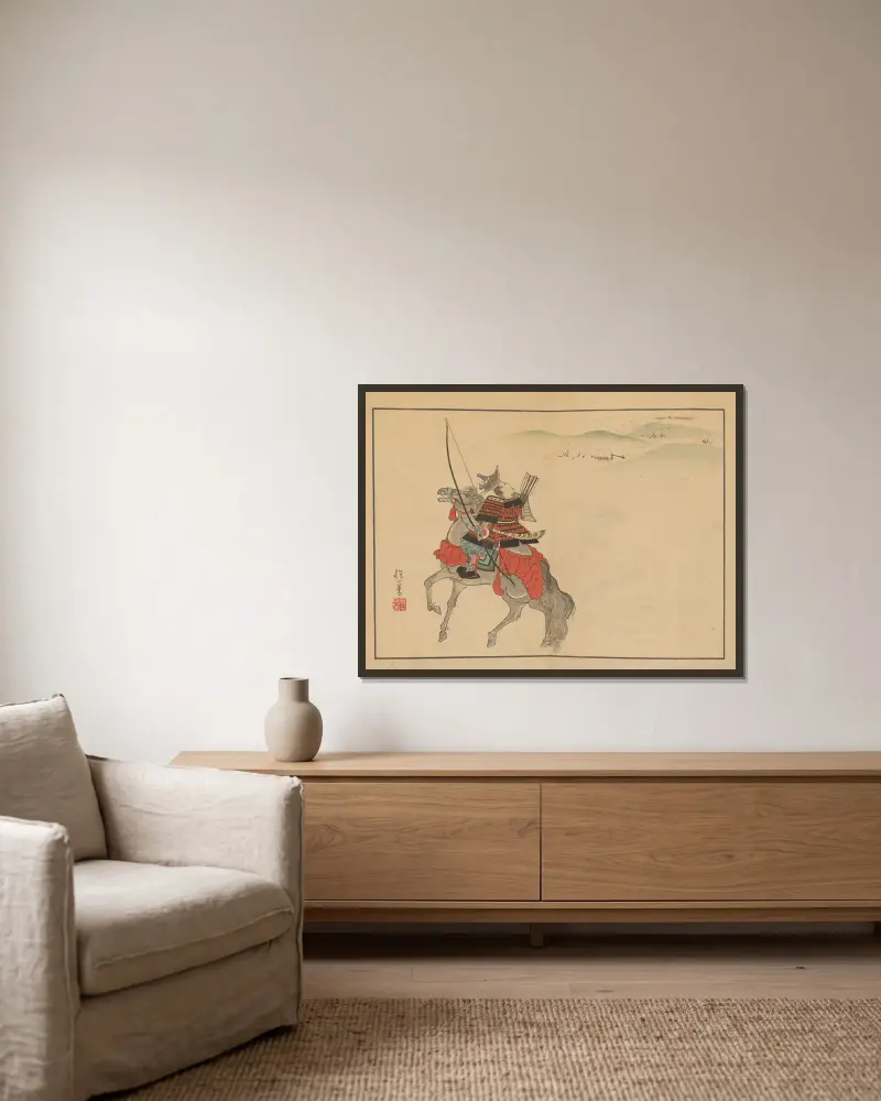 Sakai Hōitsu gajō, Pl.03 av Sakai Hōitsu inramad på en vägg