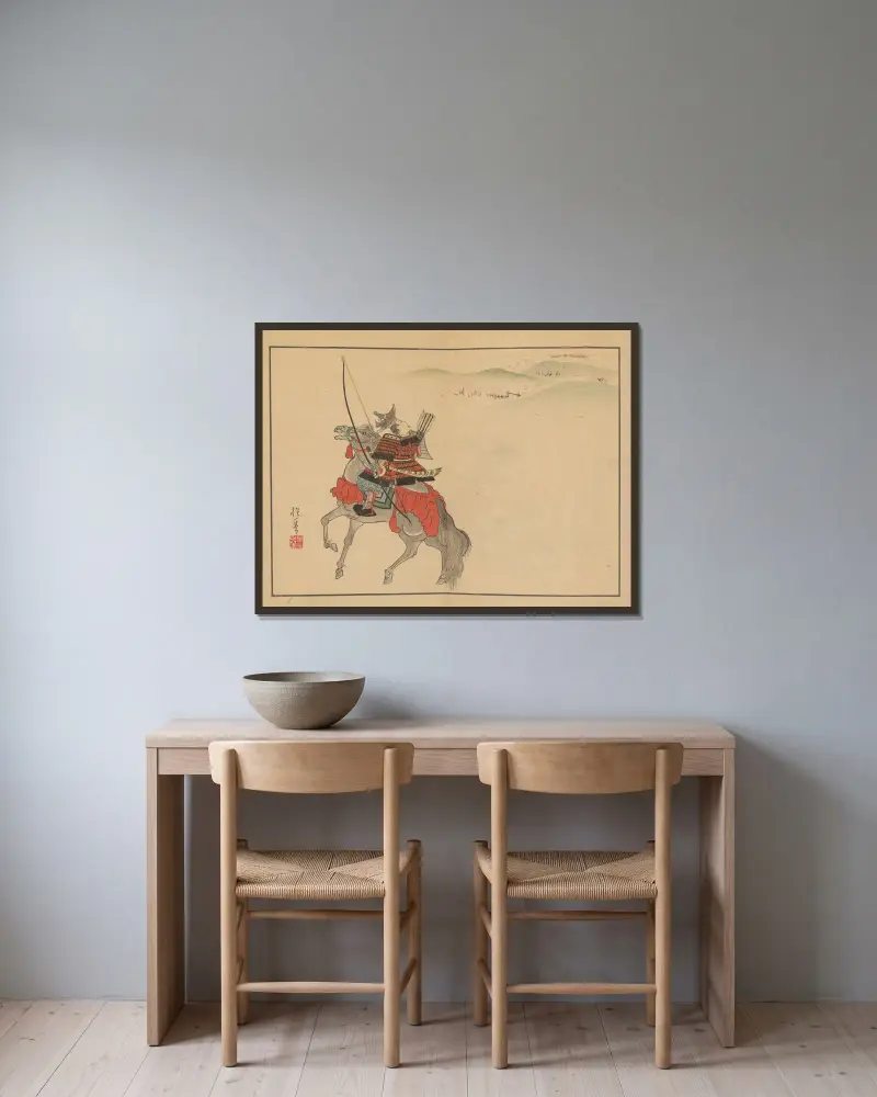 Sakai Hōitsu gajō, Pl.03 av Sakai Hōitsu inramad på en vägg
