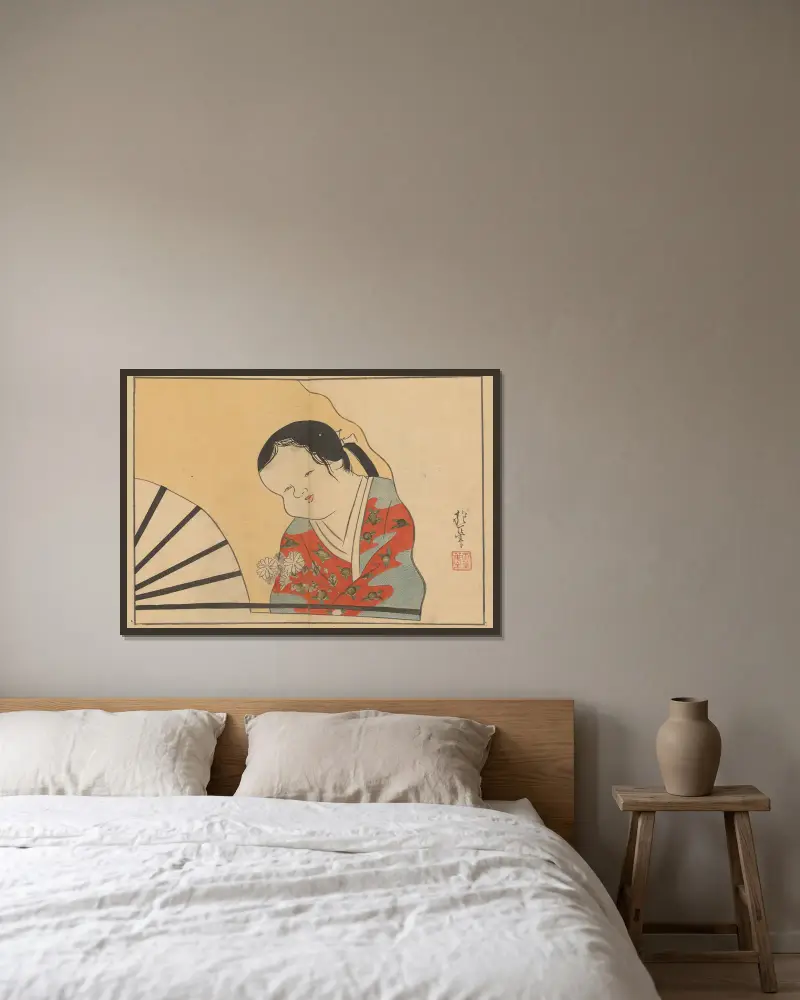 Sakai Hōitsu gajō, Pl.24 av Sakai Hōitsu inramad på en vägg