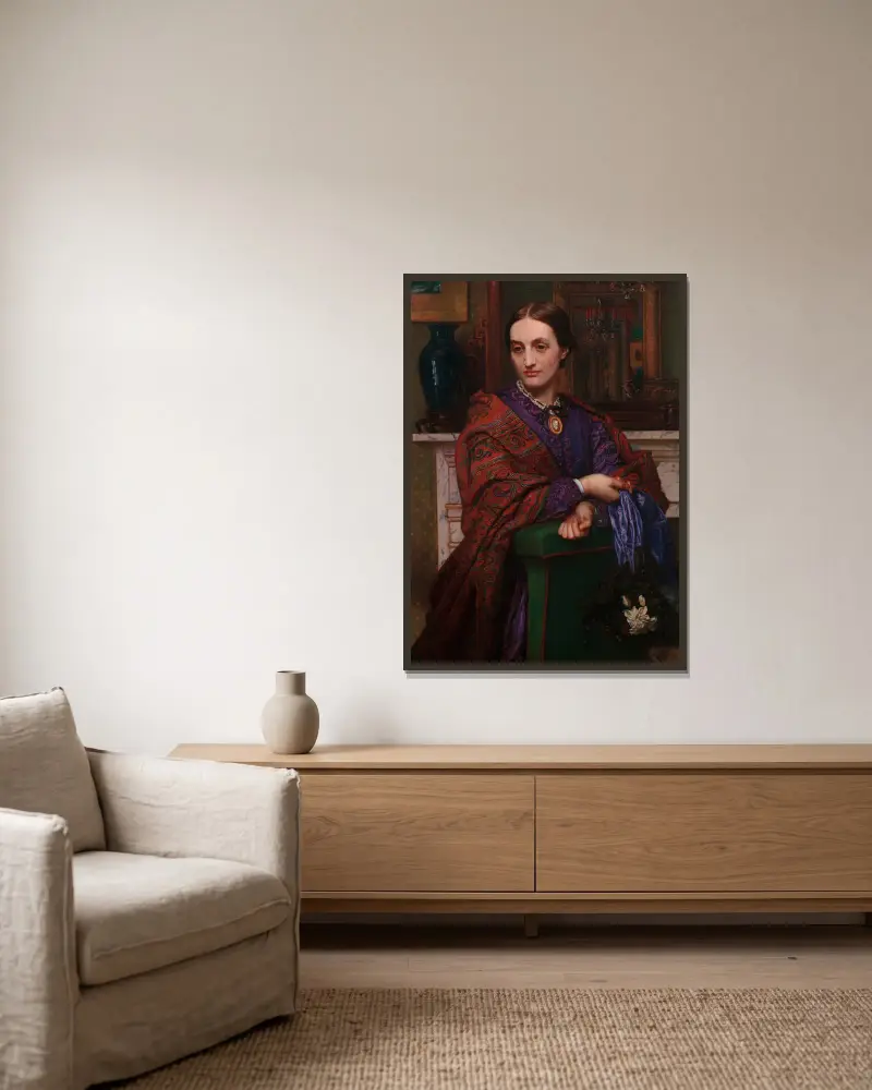 Fanny Waugh Hunt, William Holman Hunt w ramie na ścianie