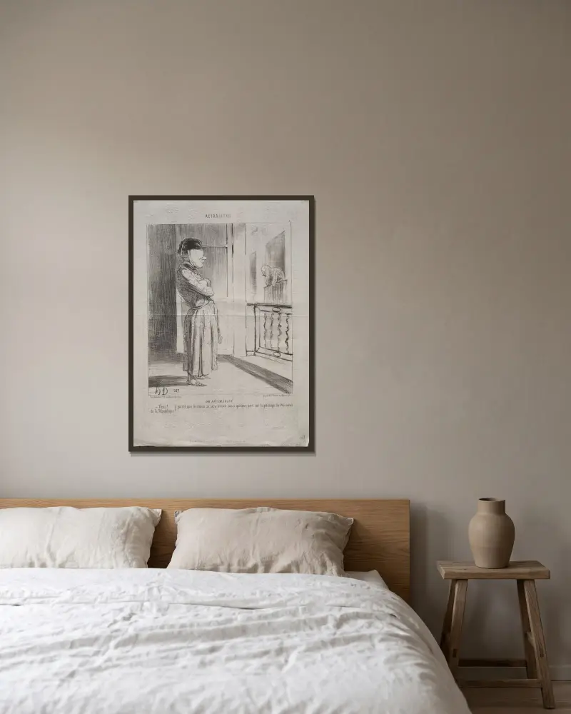 A Decemberist von Honoré Daumier gerahmt an einer Wand