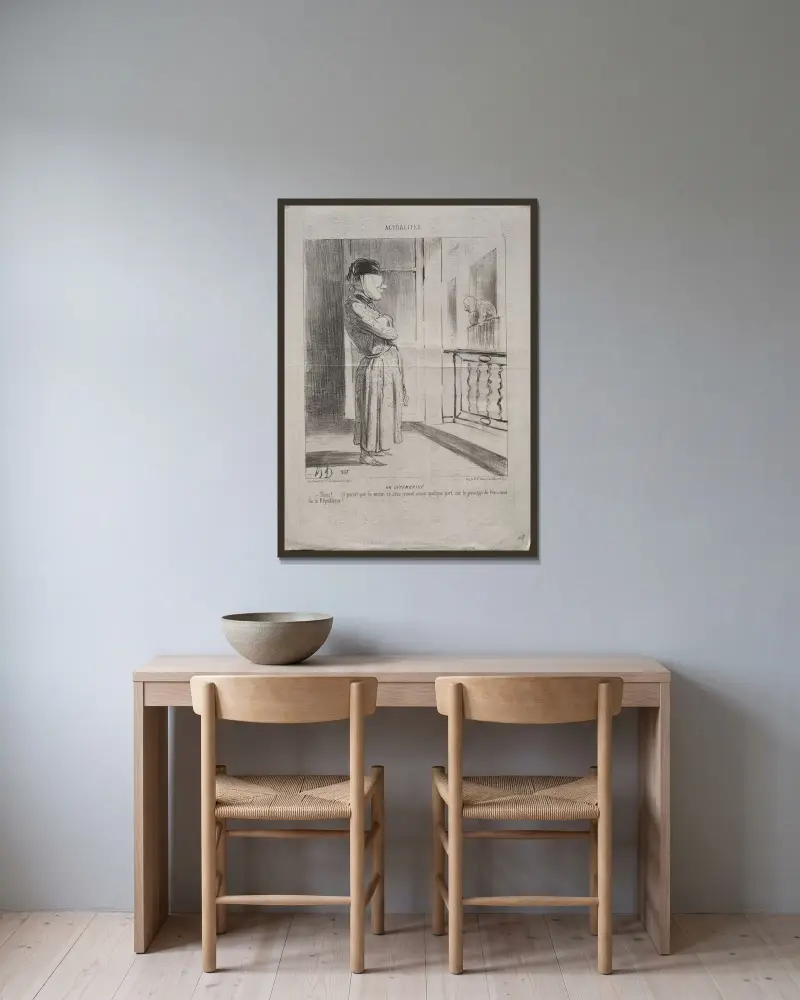 A Decemberist von Honoré Daumier gerahmt an einer Wand